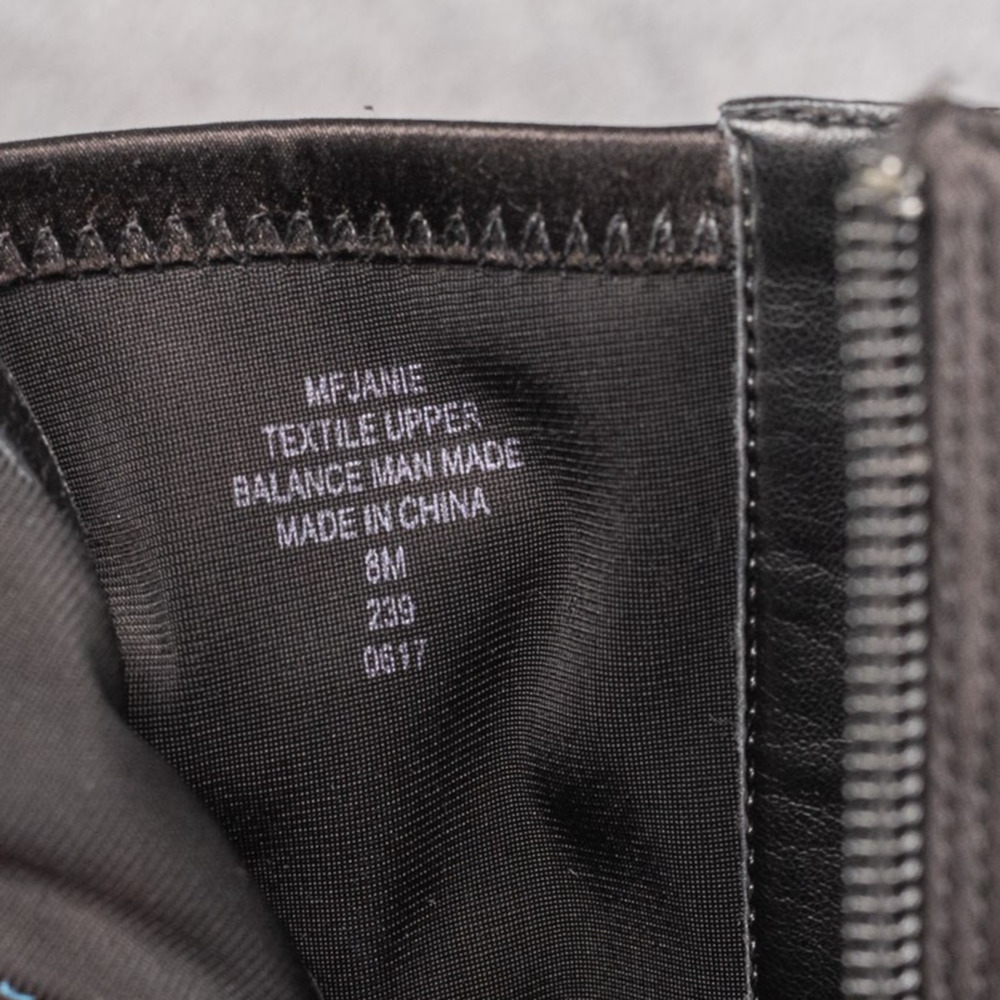 Marc Fisher Janie Satin Black Chunky Block 3-1/2" Heel Ankle Boots Zipper Sz 8 - Picture 6 of 7